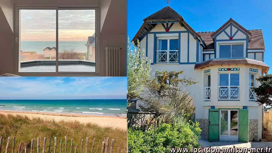 Villa Tamaris, maison de vacances en Normandie Calvados. Vue mer exceptionnelle