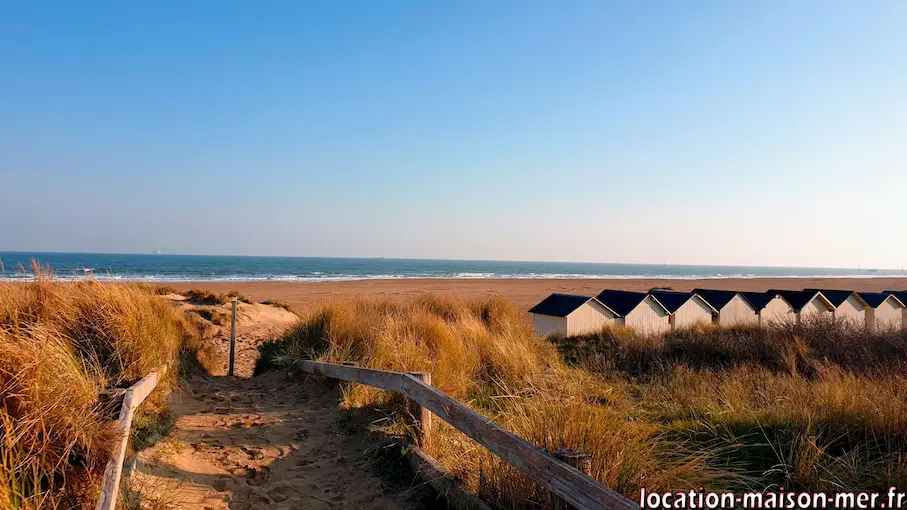 The beach in front of the home rental