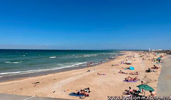 The beach in front of the house