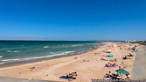 The beach in front of the house