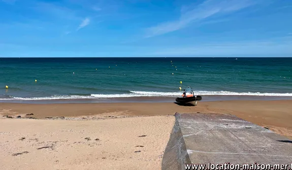 The beach in front of the house